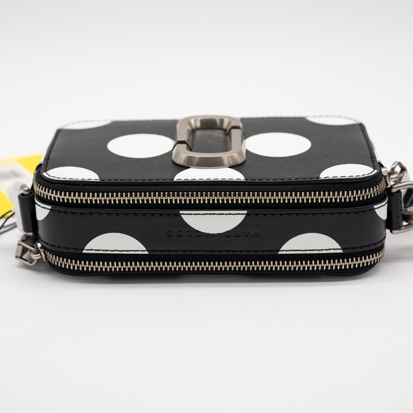 Marc Jacobs Black White Polka Dot Snapshot Camera Bag Shoulder - Picture 4 of 10